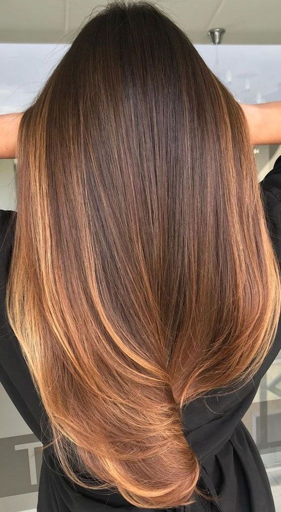 Brown Hair With Caramel Ombre