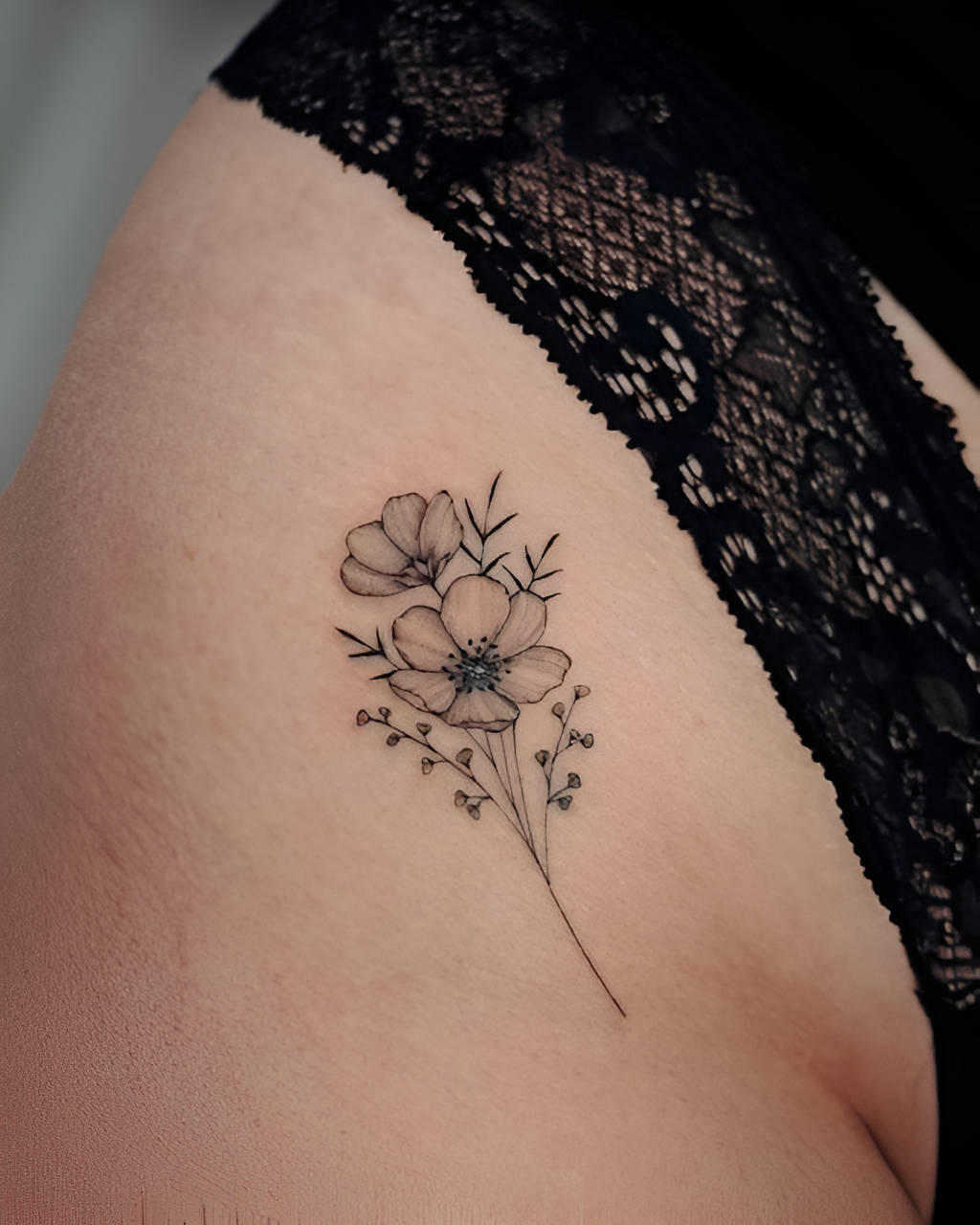 Charming Flower Tattoo
