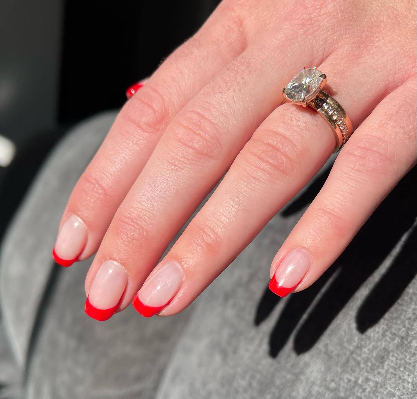 Classic Short Square French Nails