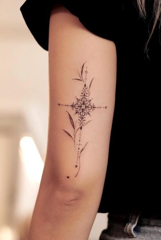 Cross Arm Tattoo Ideas For Women