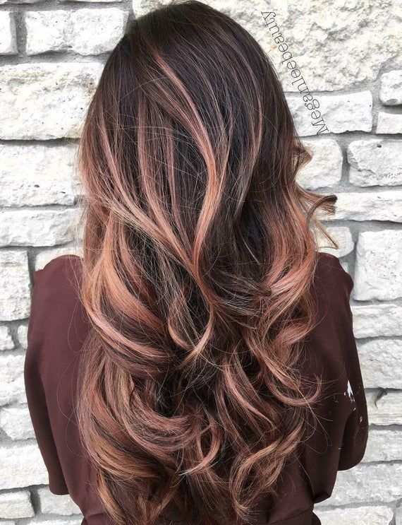 Curly Dark Brown Hair With Caramel Highlights