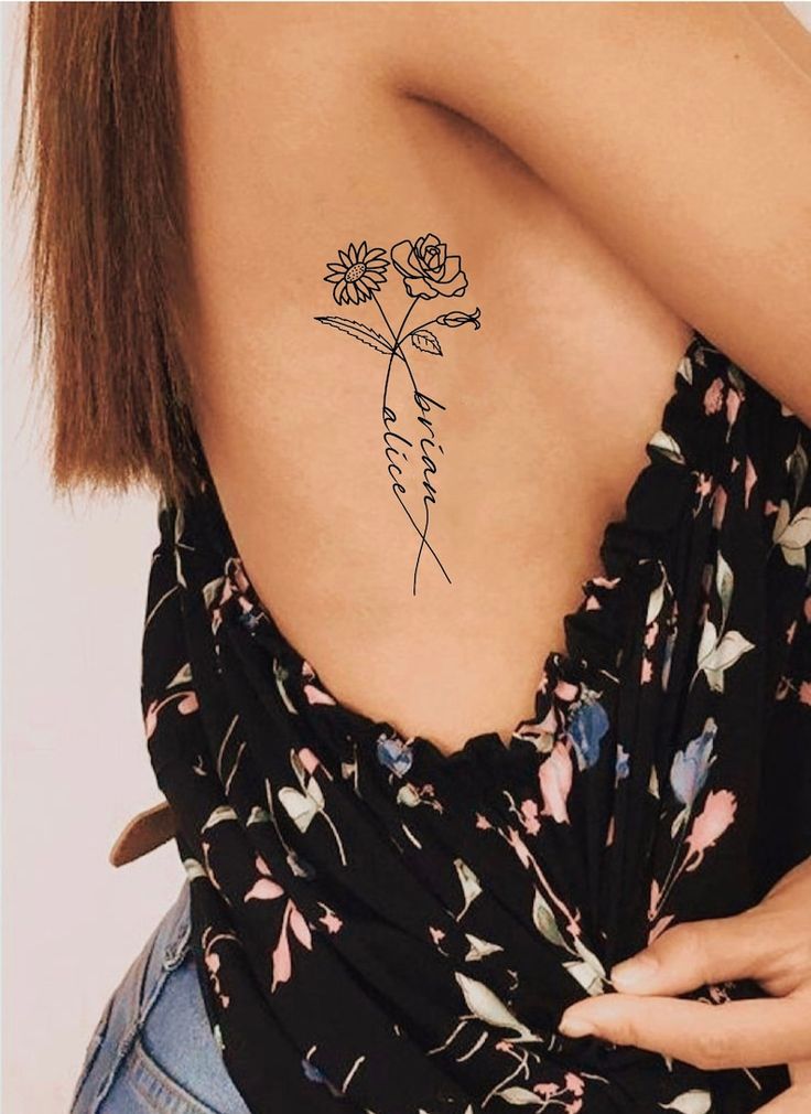 Flower Side Tattoo