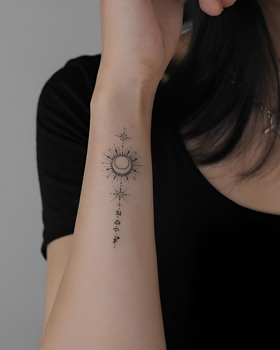 Geometry Sun And Moon Ink Art