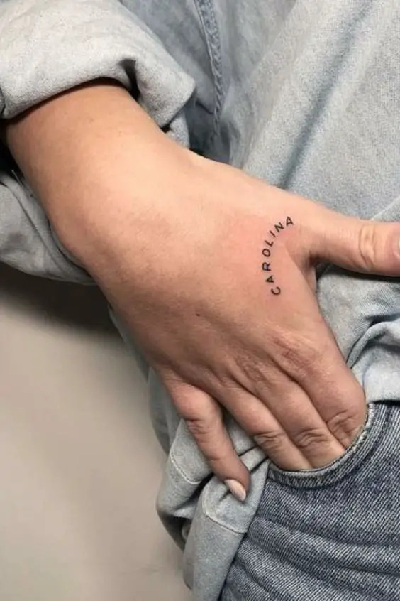 Half-Circle Hand Tattoo