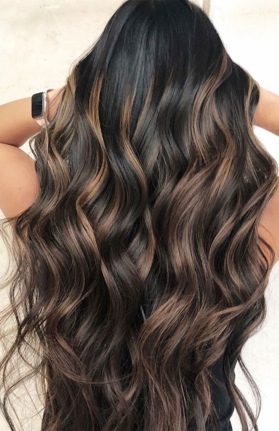 Long Messy Dark Waves With Highlights