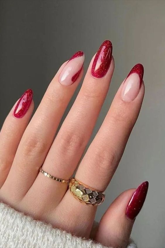Mix-And-Match Red French Tips