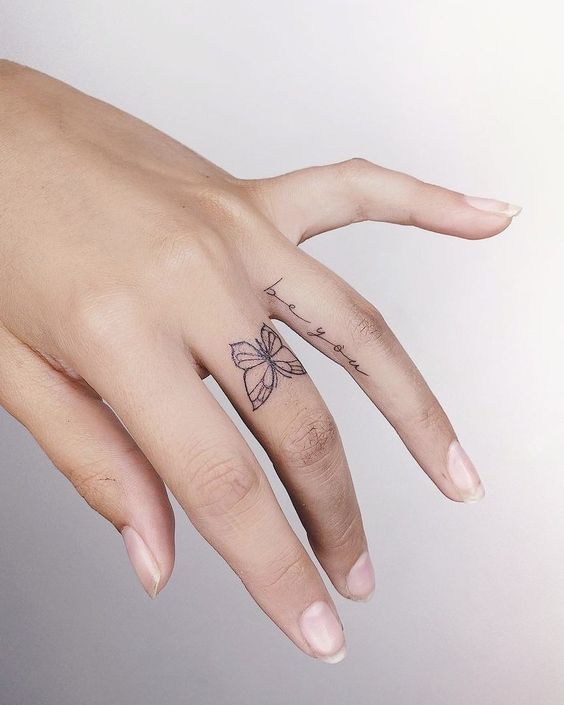 Ring-Finger Butterfly Tattoo