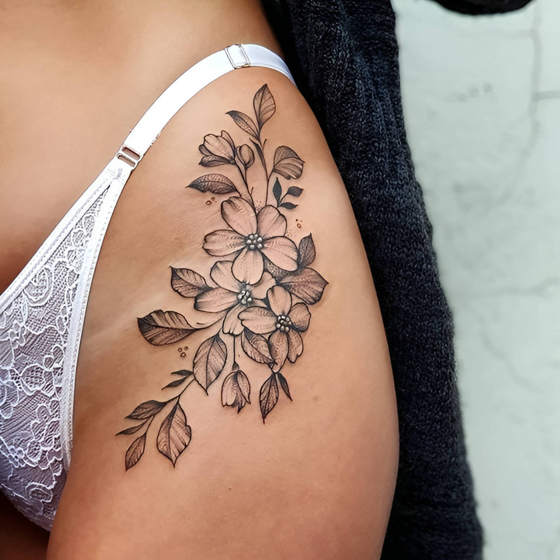Sexy Tattoo Ideas For Women With Flower Design
