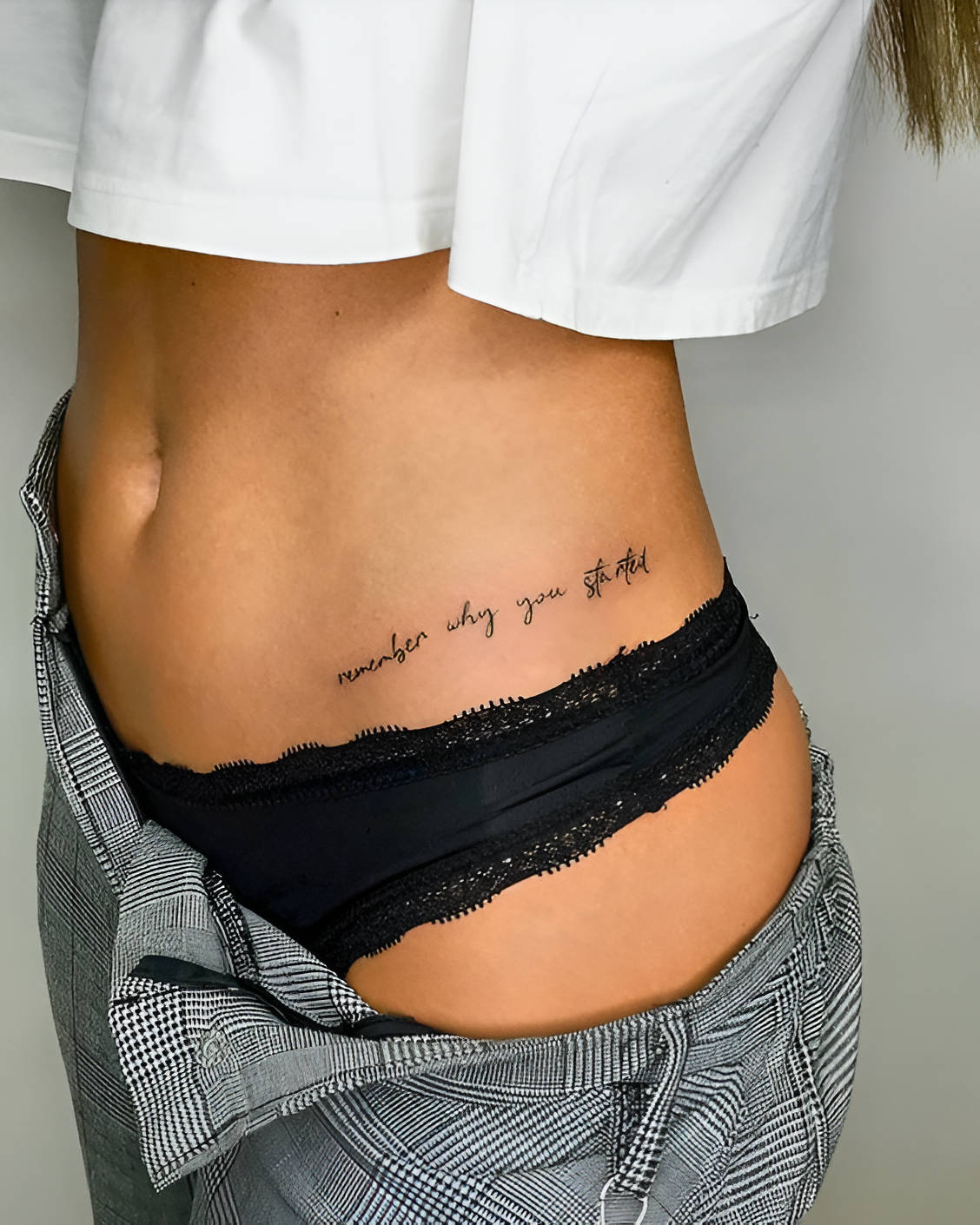 Simple Quote Waist Tattoo