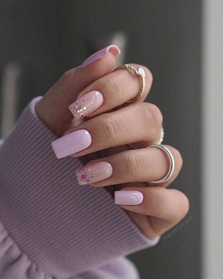 Soft Pastel Purple Ballerina Nails
