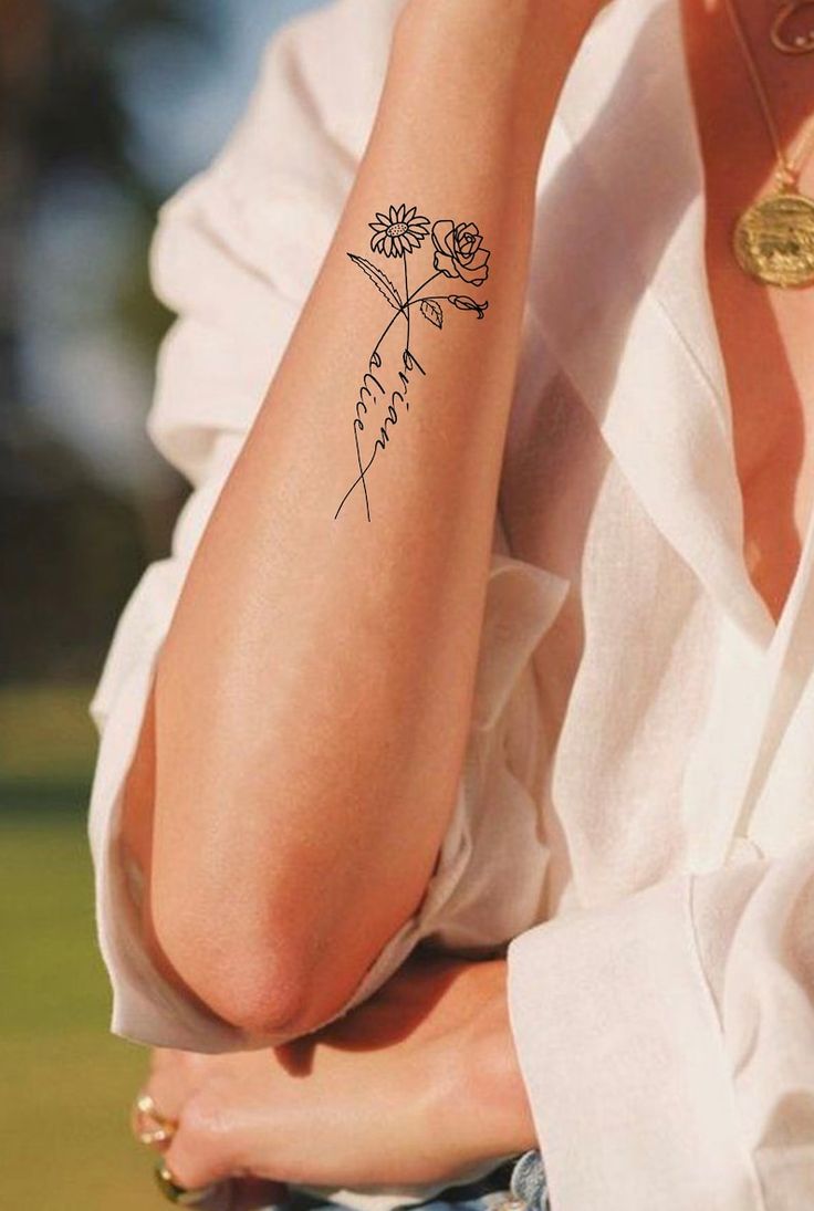 Twin-Roses Wrist Tattoo