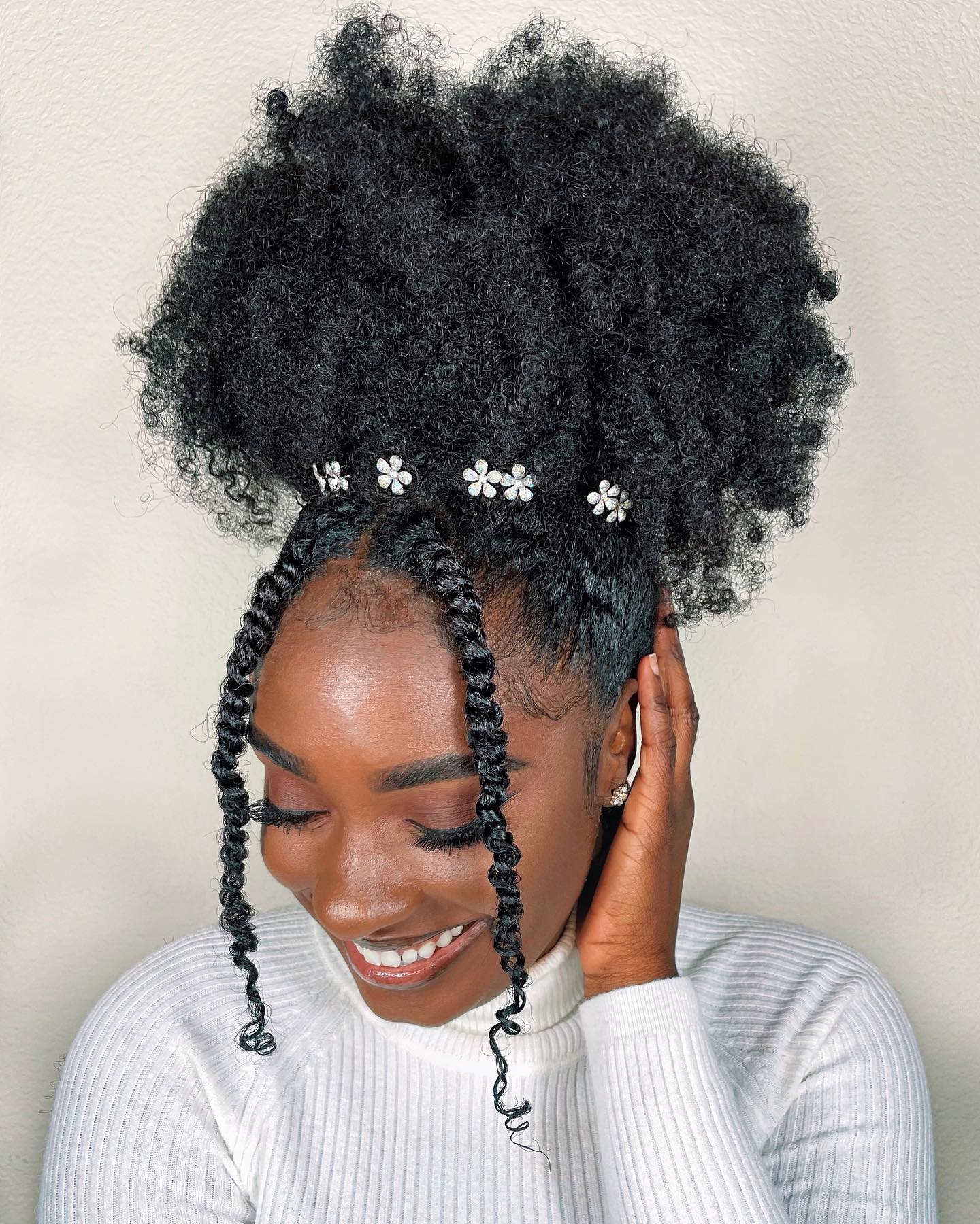 Afro Ponytail Hairstyles For Natural Black Hair