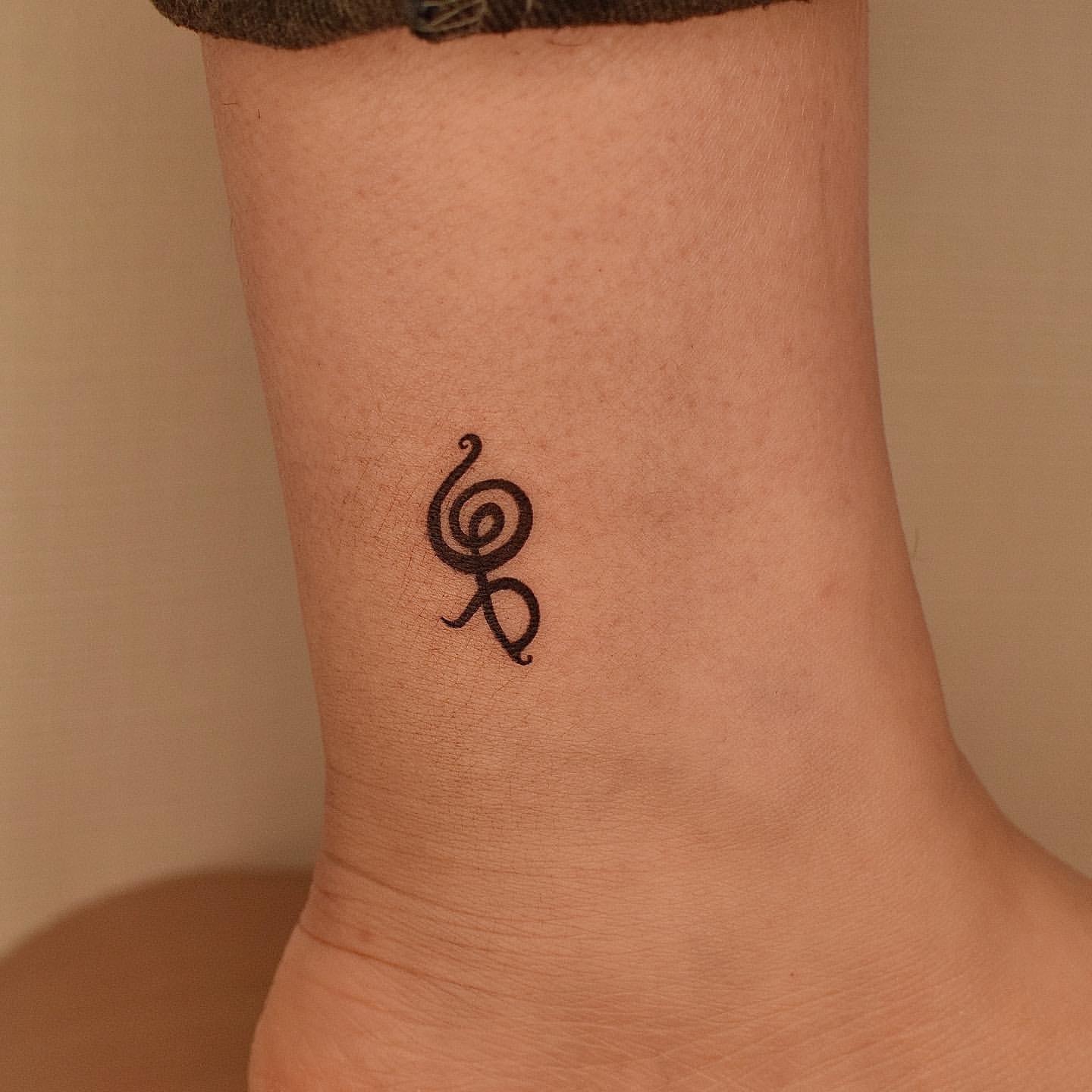 Ankle Tattoo With Music Note