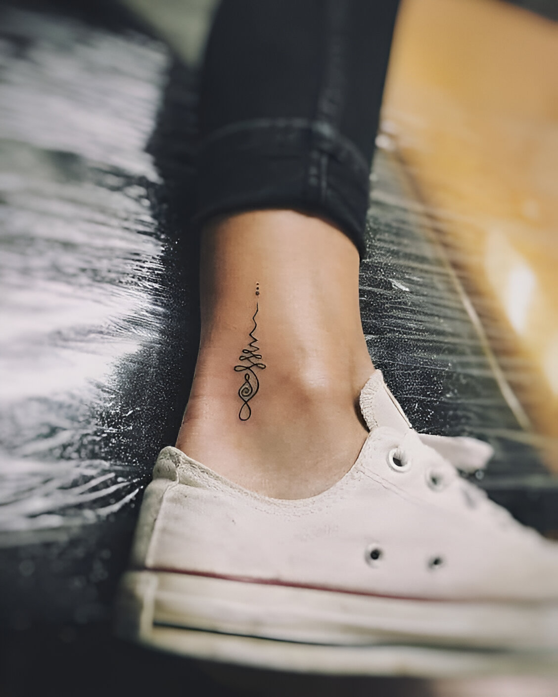 Ankle Tattoos For Women With Symbol Design