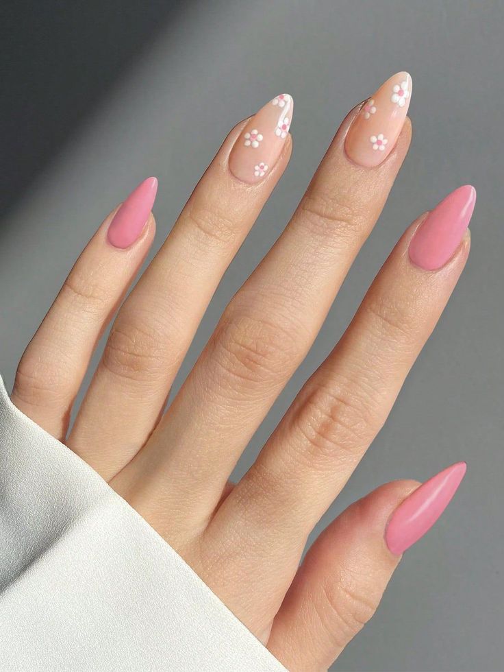 Baby Pink Almond Nails