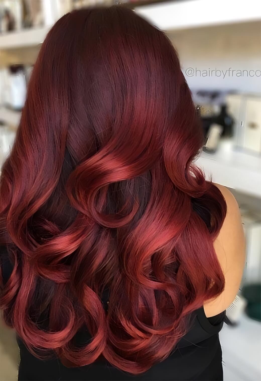 Burgundy Hair Color With Bronzed Ends