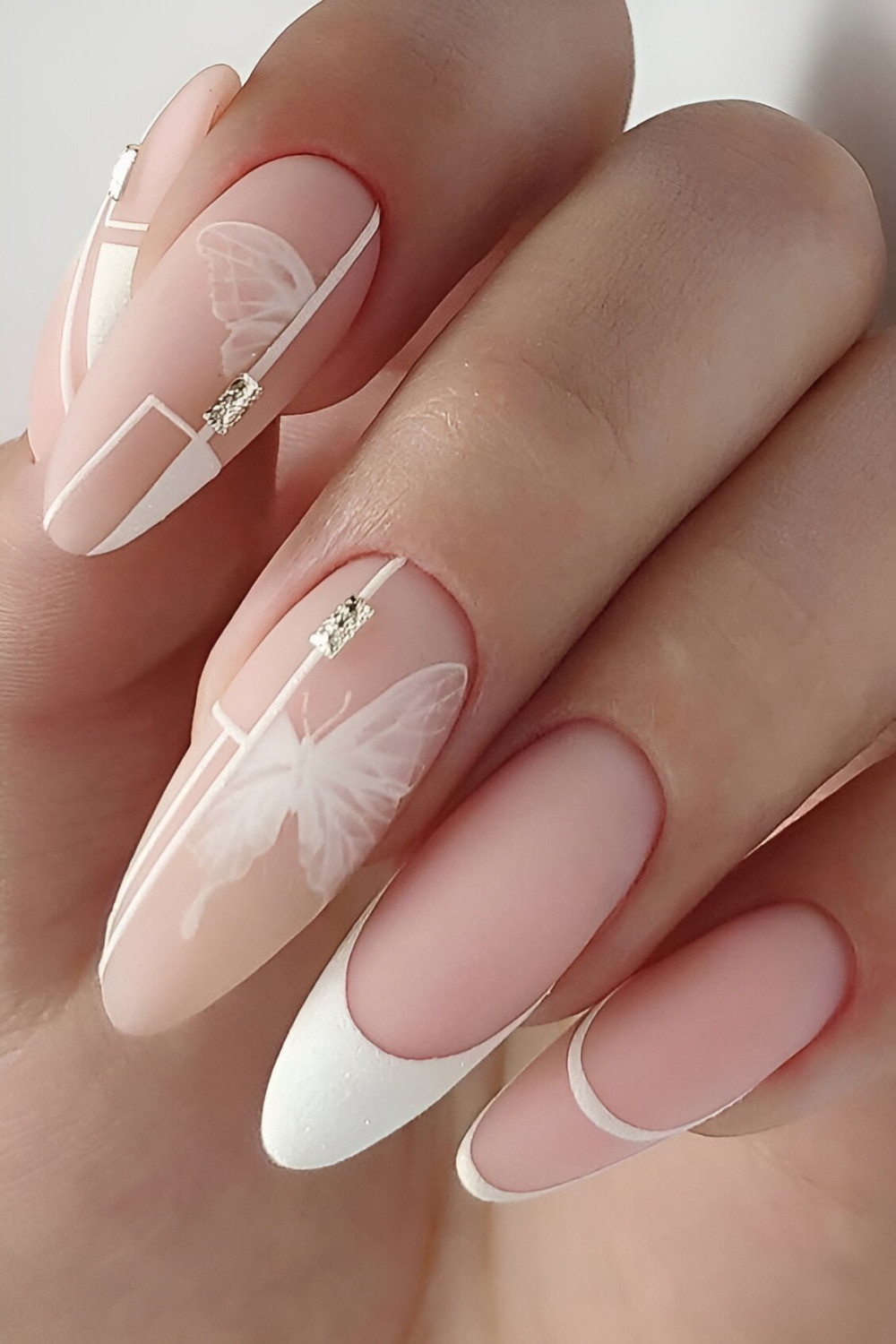 Butterfly Wedding Nail Designs