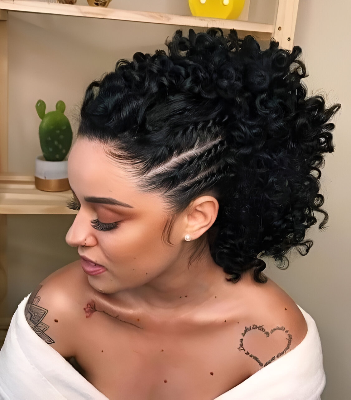 Chic Braided ponytail With Curls