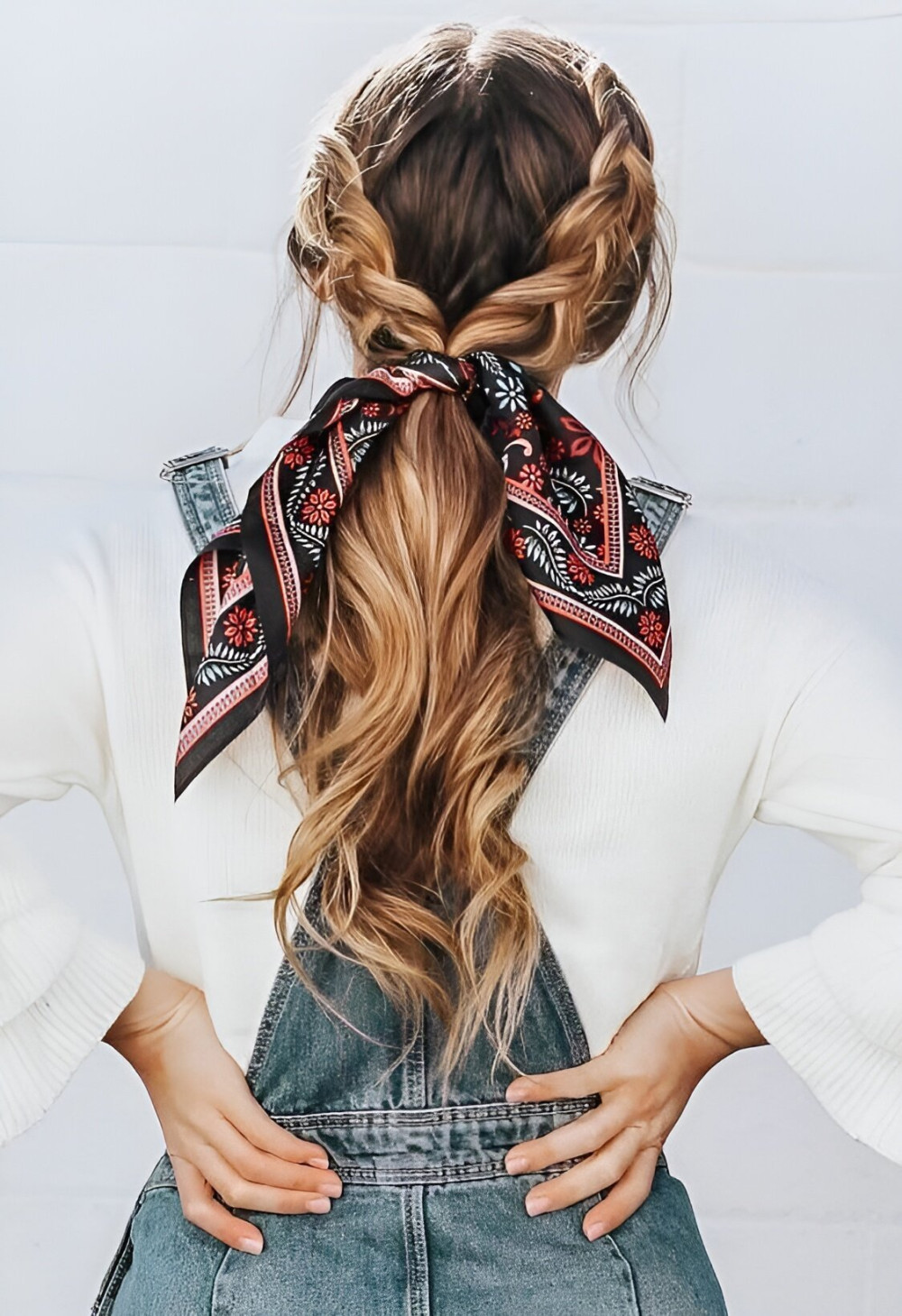 Cute Braided Hairstyles With Scarf