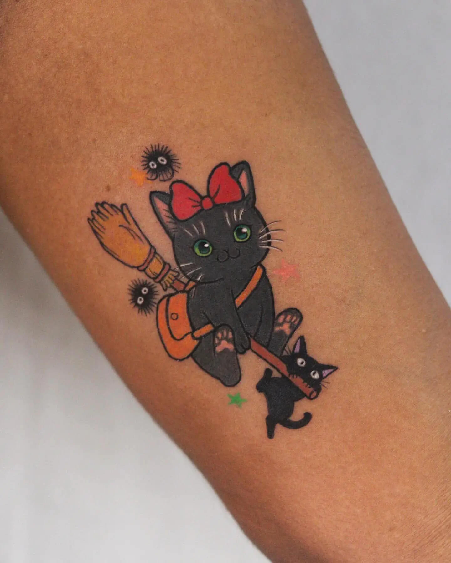 Cute Cat Tattoos With Anime Theme
