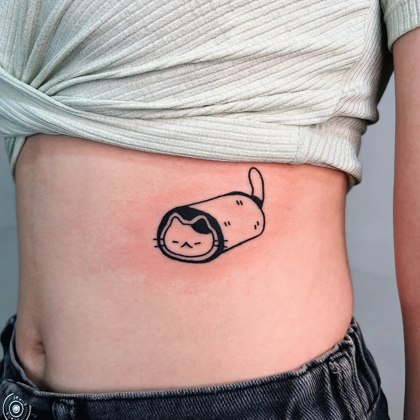 Cute Cat Tattoos With Sushi Theme