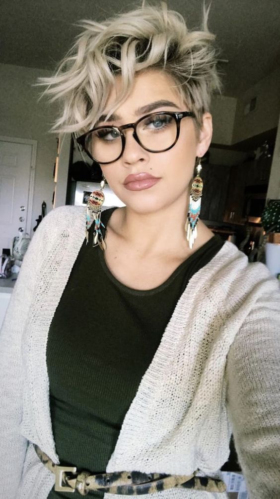 Edgy Long Pixie With Dark Roots
