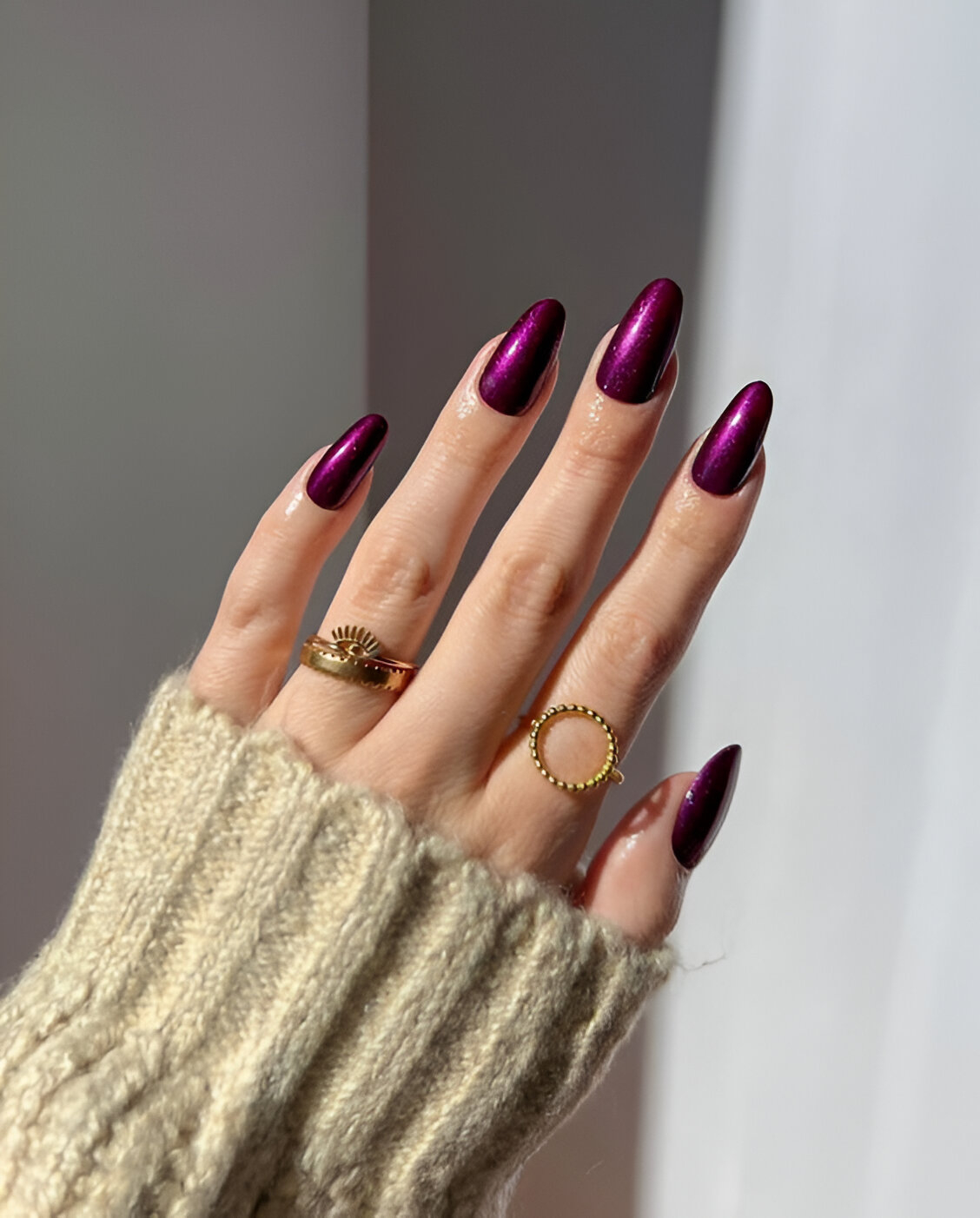 Fancy Purple Vampy Manicures