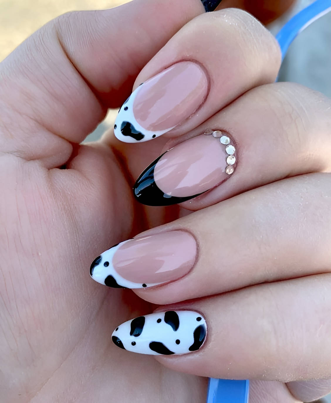Fun Cow-Printed Nails