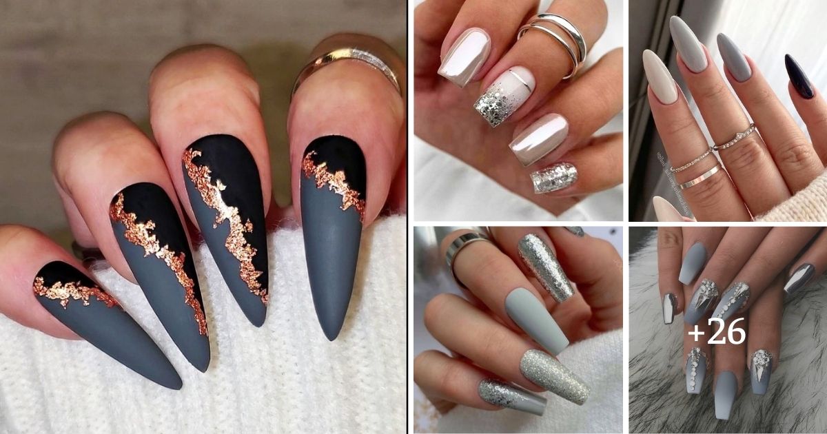 30 Breathtaking Grey Nail Designs To Make You A Runway Model - Beauty ...