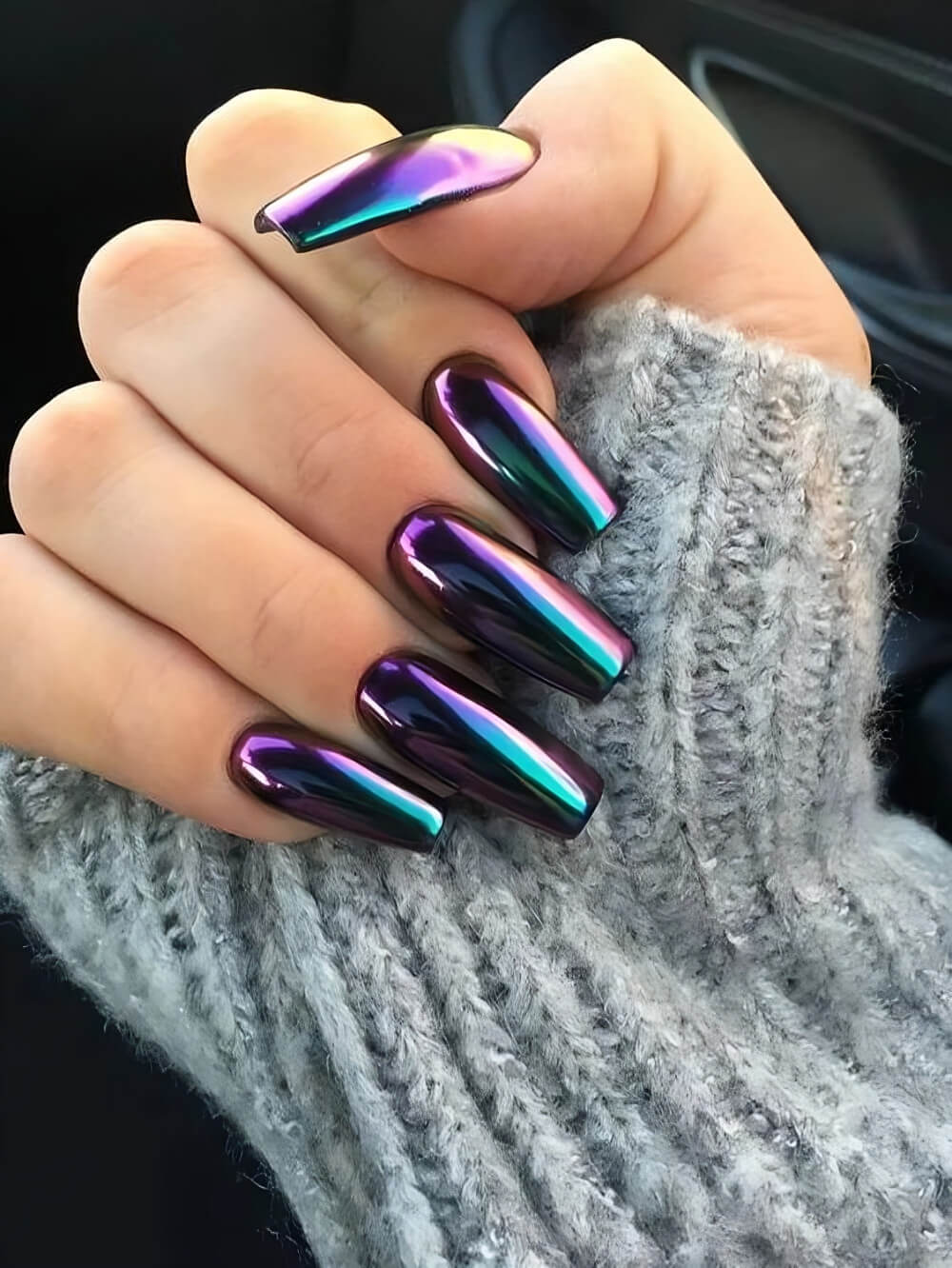 Holographic Rainbow Nails