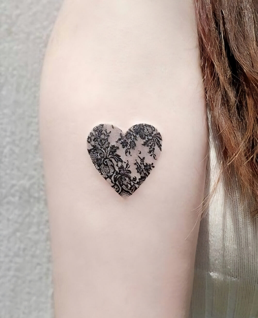 Lacy Heart Tattoo