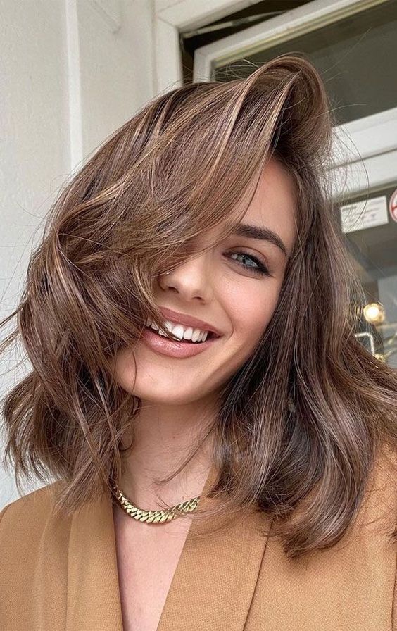 Layered Short Hair With Deep Side Part