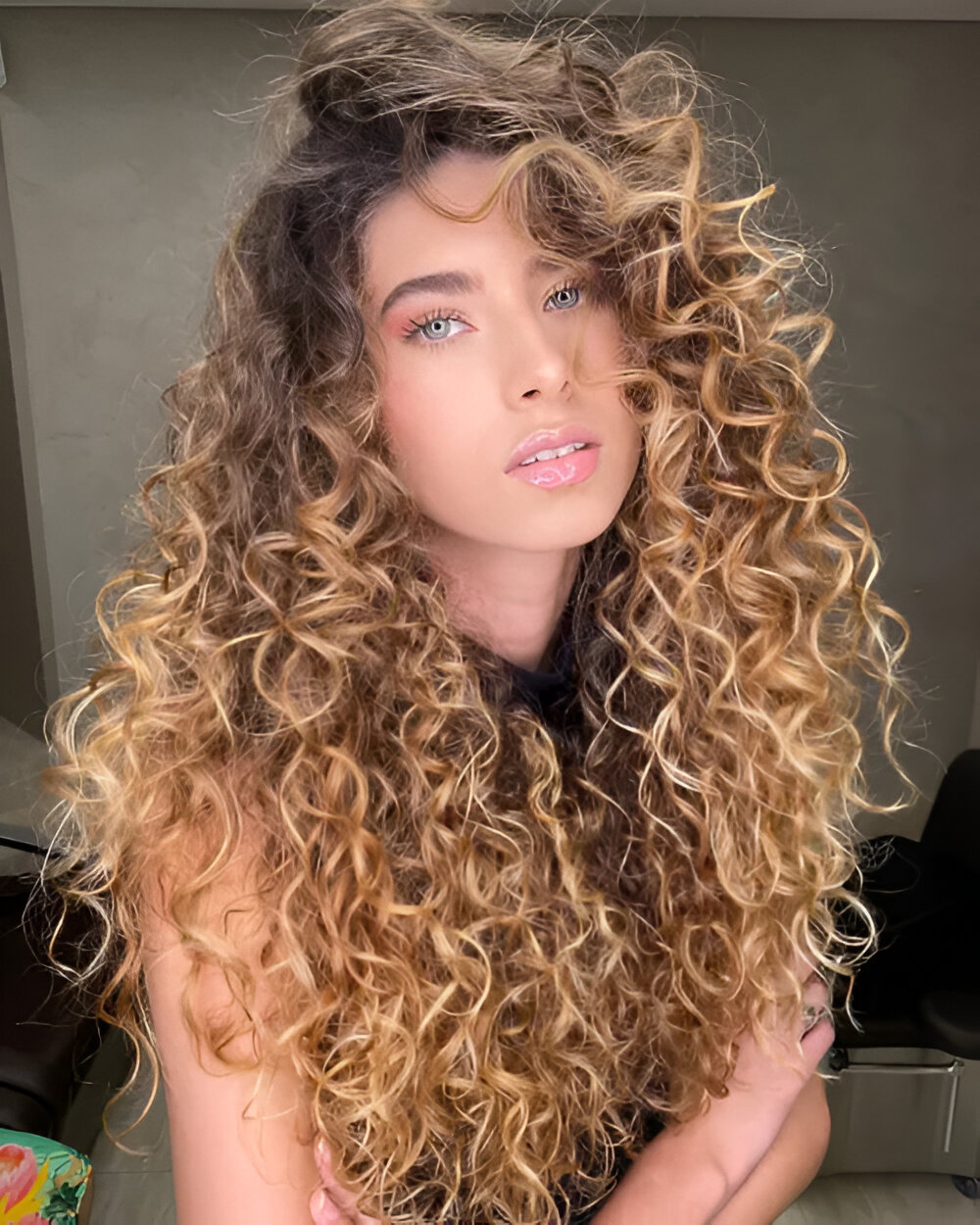 Long Curls With Side Part