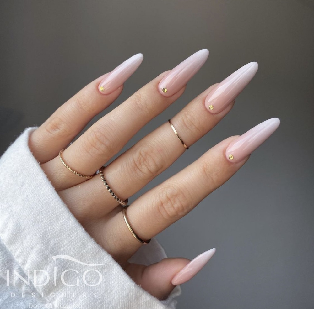 Long Pink Ombre Manicure