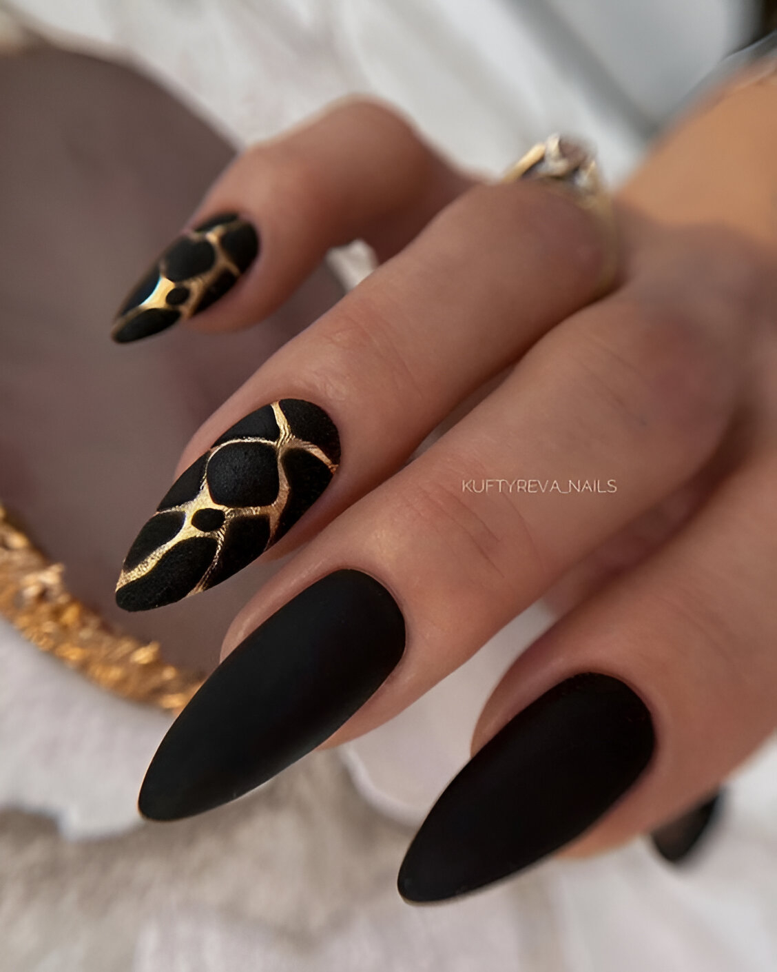 Matte Black And Gold