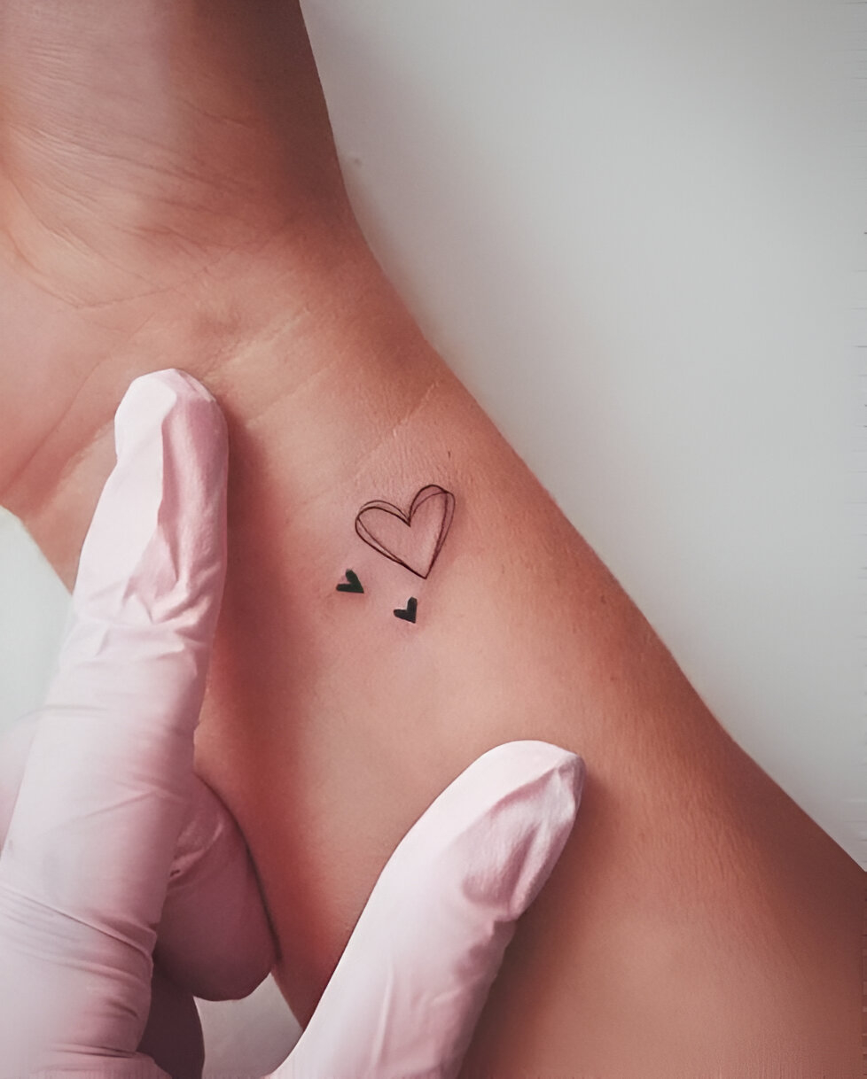 Mini Heart Tattoo Ideas For Wrist