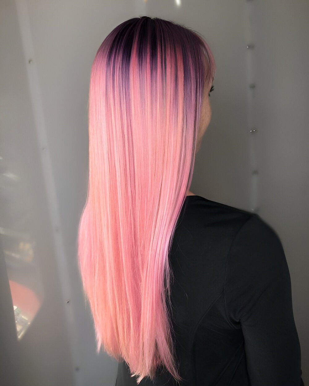 Pin Straight Pastel Pink Hair Color