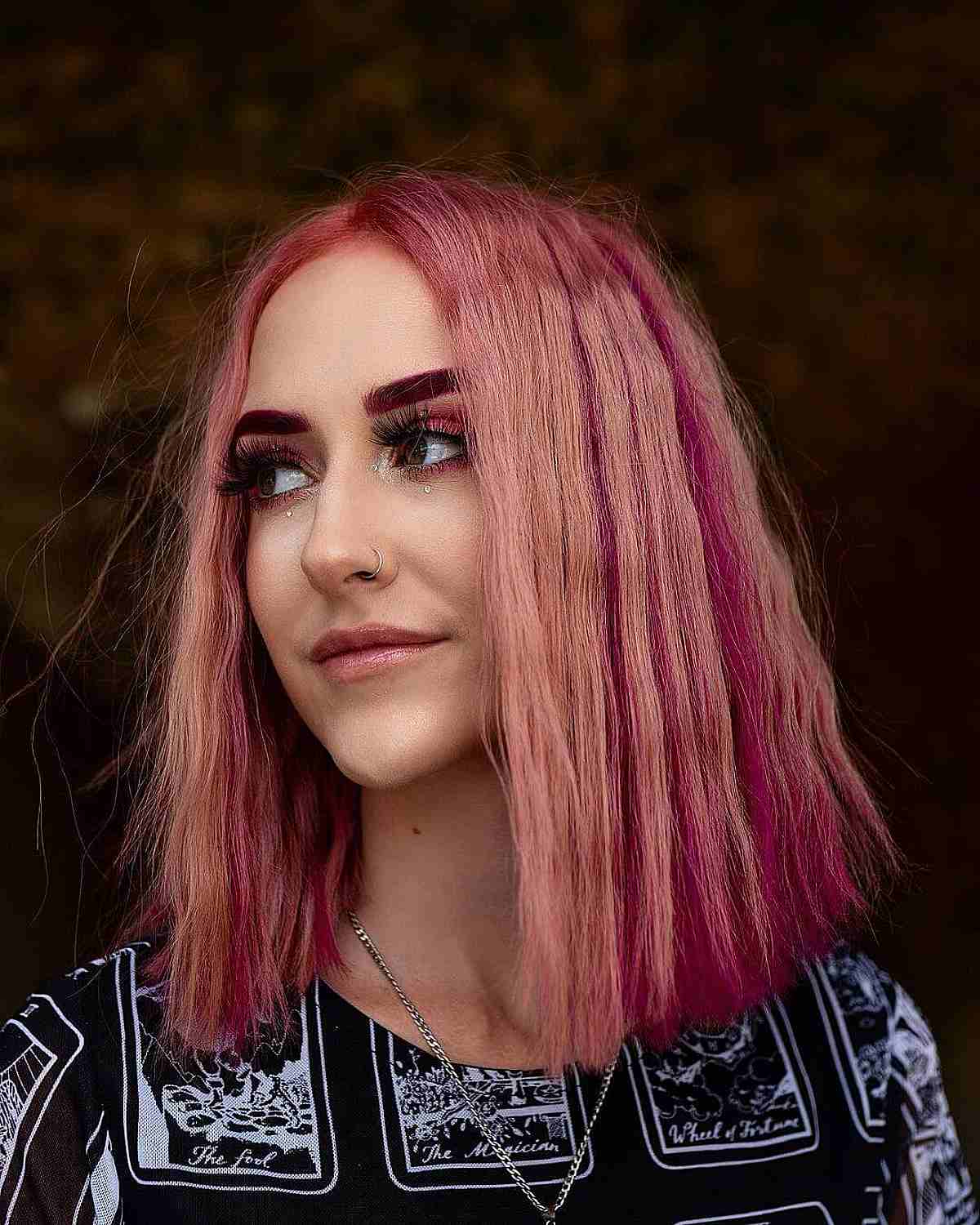 Pink Hair Color With Highlights