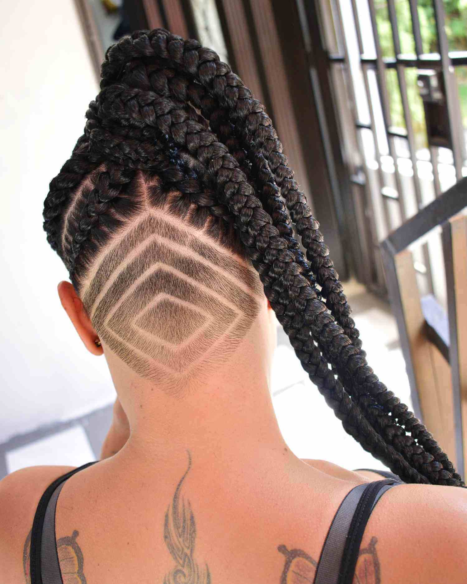 Ponytail Undercut With A Pattern