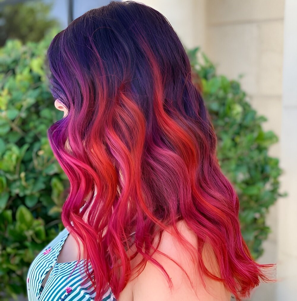 Purple And Red Ombre