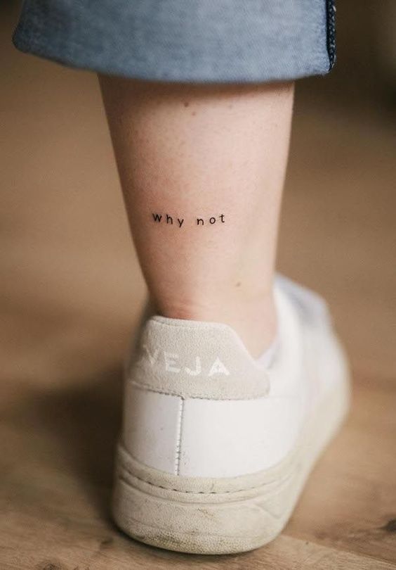 Quoted Minimalist Tattoos For Legs