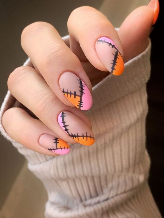 Scary French Tip Design