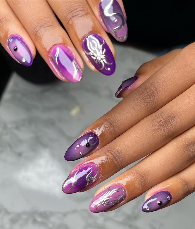 Silver And Purple