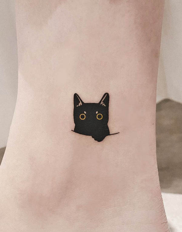 Simple Black Cat Tattoos
