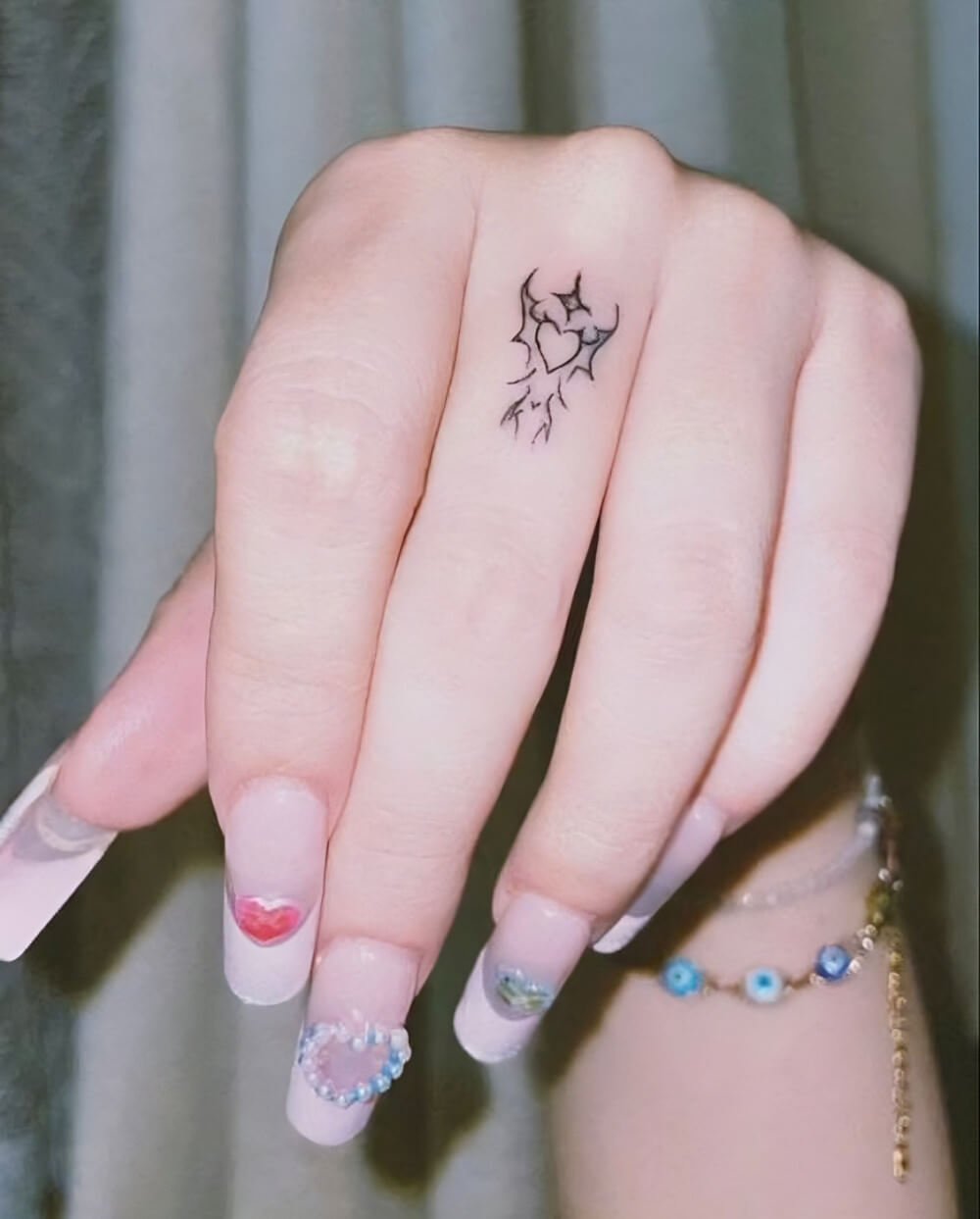 Small Heart Tattoo For Fingers