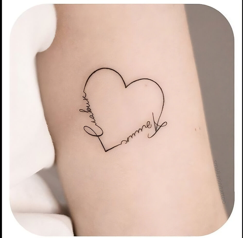 Small Heart Tattoo With Words