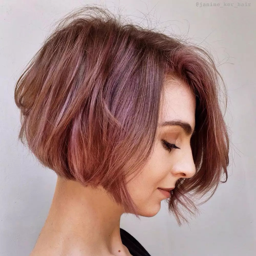 Stacked Bob With Light Brown Hair