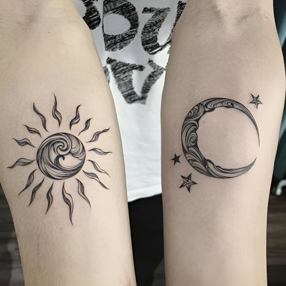 Sun And Moon Matching Design