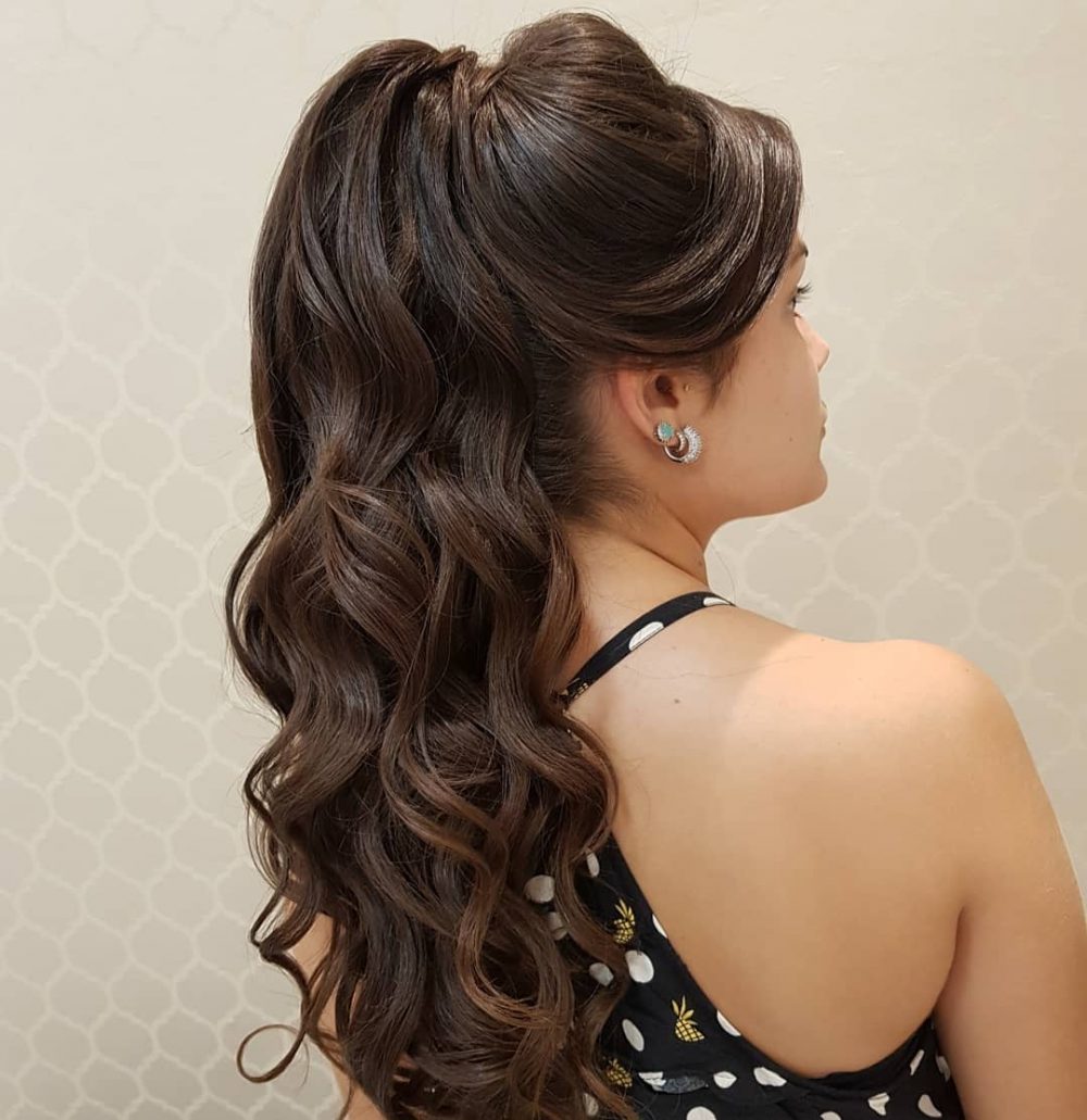 Wavy High Ponytail Hairstyles For Black Hair