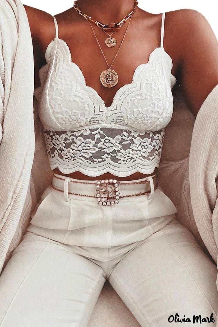 All-White Bralette Outfit